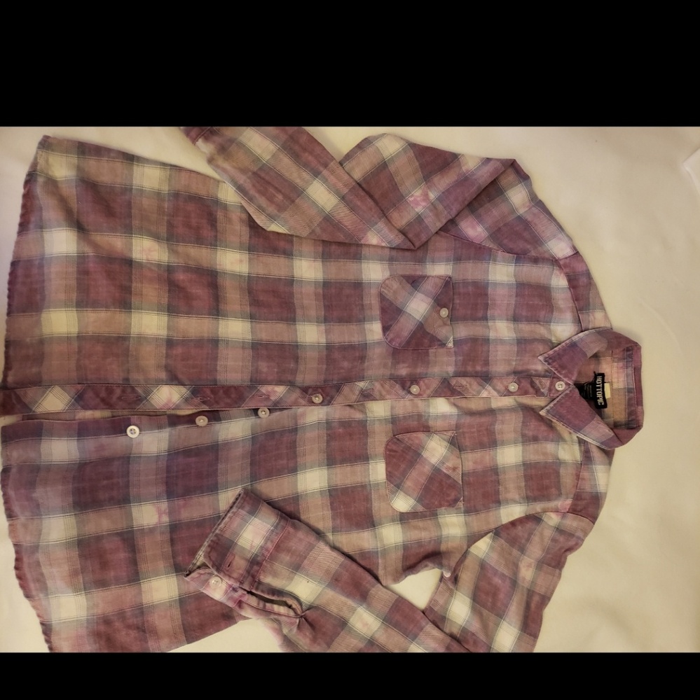 Pink/purple/splattered flannel